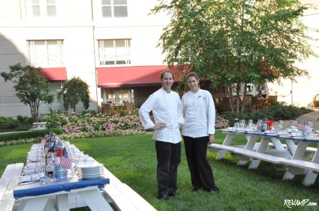 CityZen Executive Chef Eric Ziebold & Sou'Wester Chef de Cuisine Rachael Harriman.